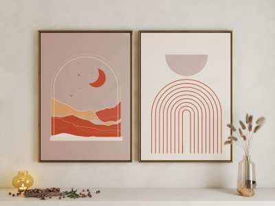 现代挂画3D模型下载